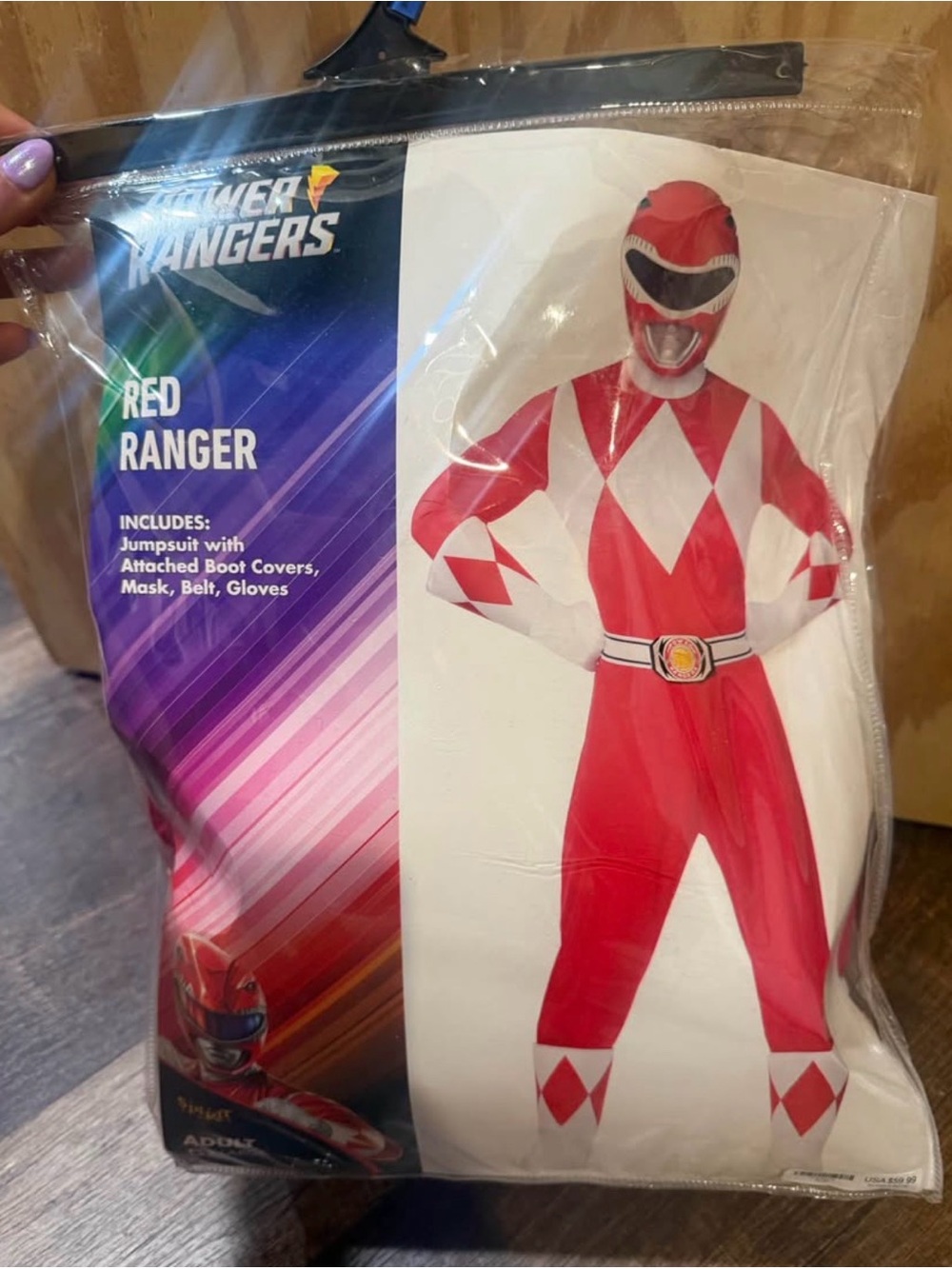 Power Ranger Red Ranger Costume - Red & White